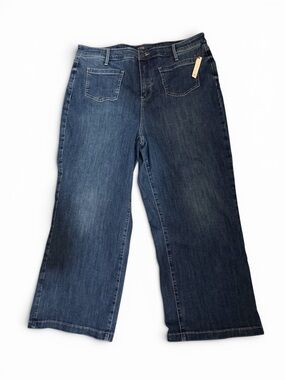 NYDJ Lift Tuck Wide Leg Dark Wash Women’s Jeans - Blue